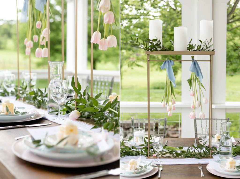 Tulip table centerpieces by Vase and Vine.